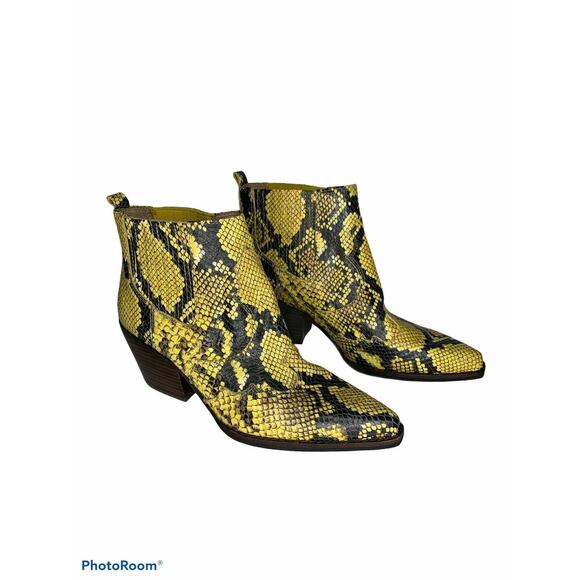 Sam edelman Winona western bootie yellow snake - Picture 2 of 7